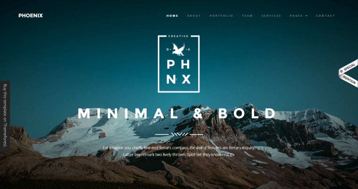 Phoenix Minimal Multipurpose Portfolio - CSS Nectar Web Design Awards ...