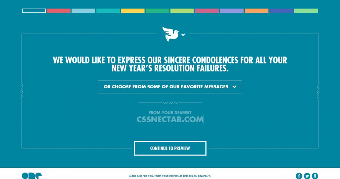 Cheers from One Design Company - CSS Nectar Web Design Awards CSS Gallery