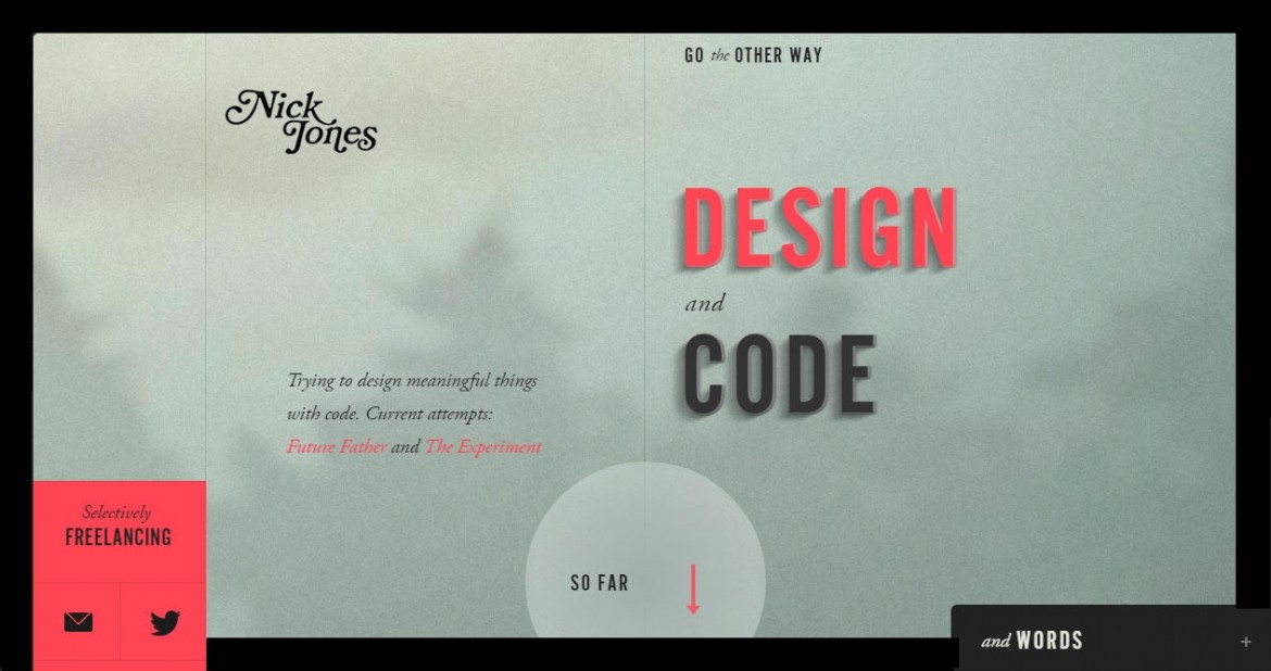 Nick Jones - Design & Code - CSS Nectar Web Design Awards CSS Gallery