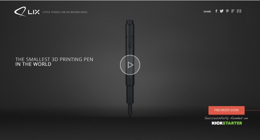 LIX | The smallest 3D printing pen in the world
