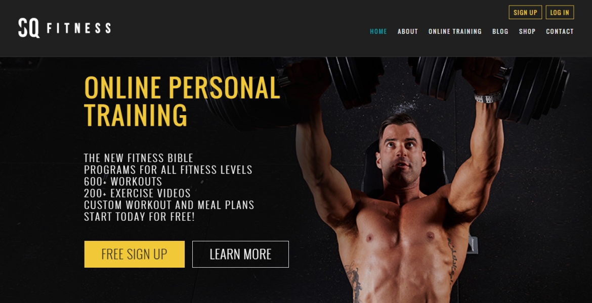 SQ Fitness - CSS Nectar CSS Gallery