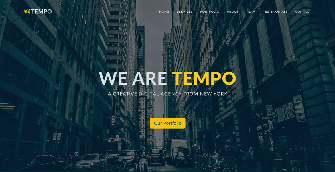 Tempo - Free Bootstrap Template