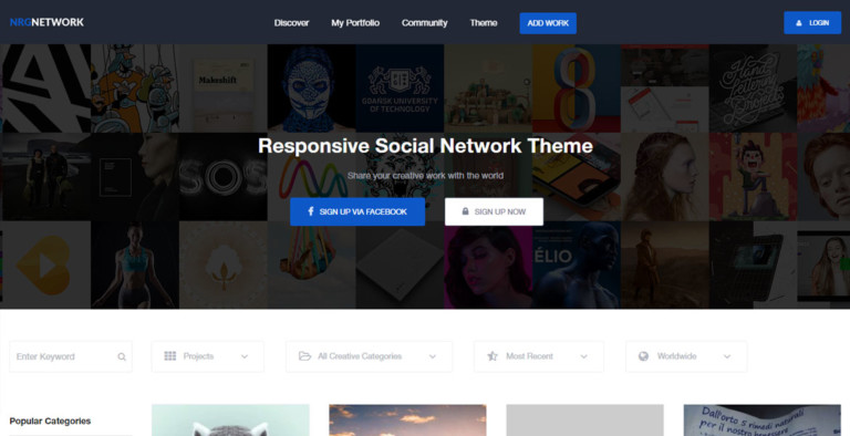NRGNetwork WordPress Theme - CSS Nectar Web Design Awards CSS Gallery