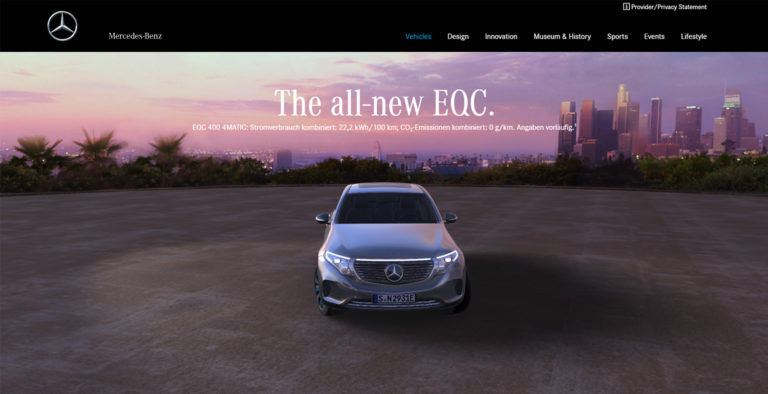 Mercedes Css Mercedes-Benz EQC - CSS Nectar Web Design Awards CSS Gallery